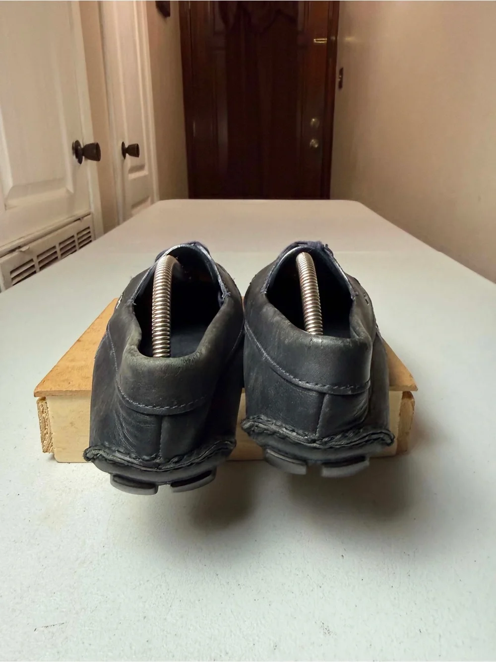 black leather Prada driving loafers Sz 8 / US 9